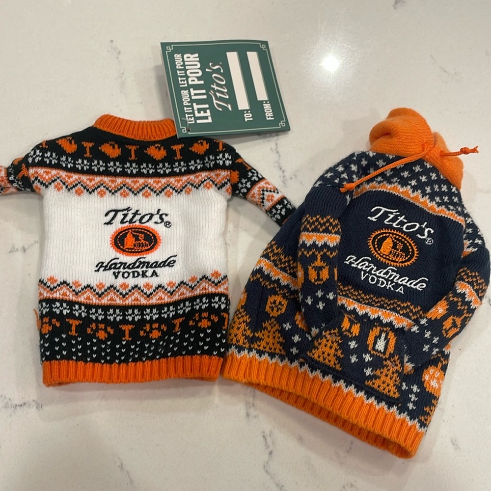 Titos bottle sweaters